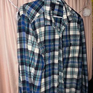 Blue Button Up Flannel